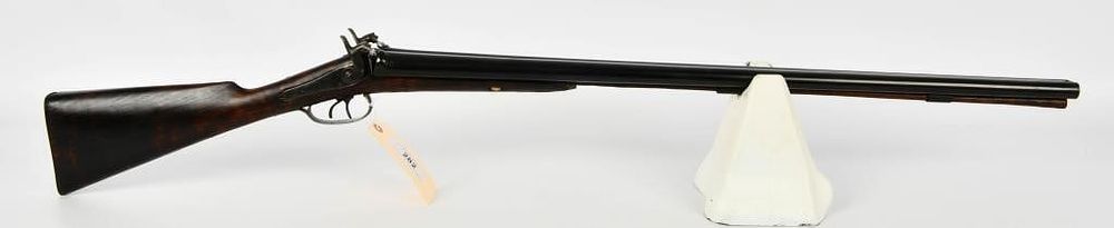 Lot 282: Antique English SXS Percussion Hammer Shotgun 12