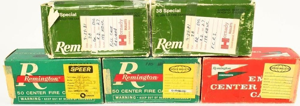 Lot 292: approx 150 rds of various .38 reman ammunition