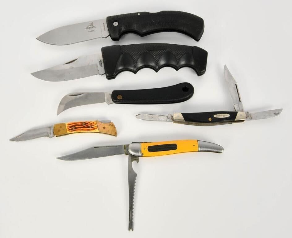 Lot 395: 6 Various Branded Folding Pocket Knives