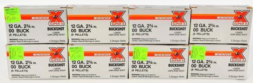 Lot 397: 40 Rounds of Winchester 12 Ga 00 Buckshots