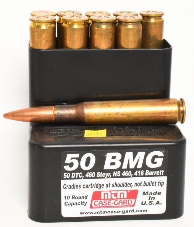 Lot 439: 10 Rounds of .50 BMG Ammunition