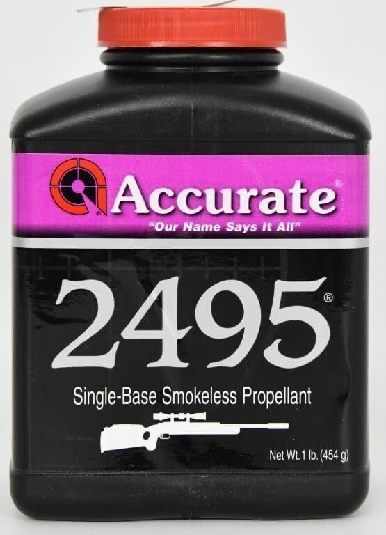 Lot 440: Lot of 1 Bottle New- Accurate Rifle Powder 2495