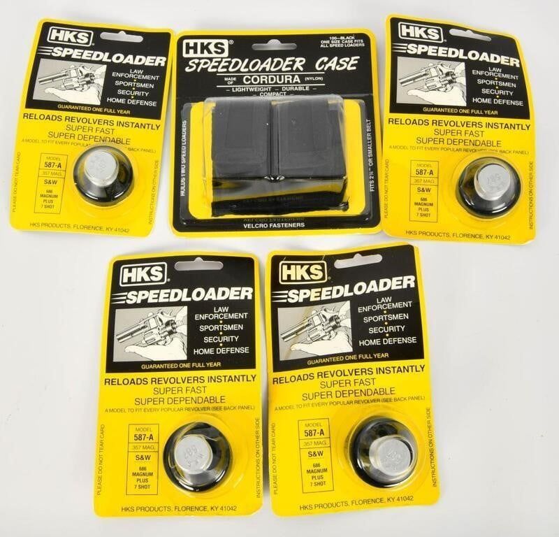 Lot 446: Lot of HKS Speed Loaders & Speed Loader Case