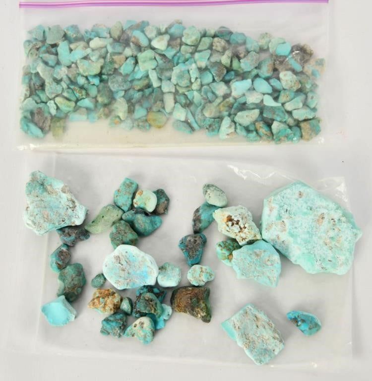 Lot 491: Lot of Various Size Rough Turquoise Rocks