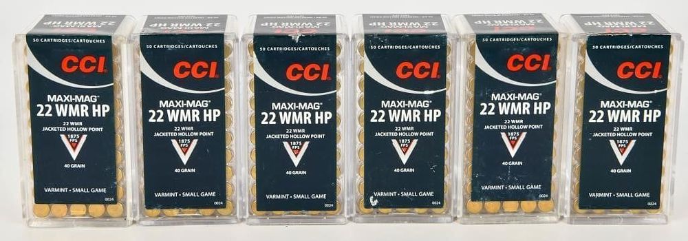 Lot 568: 300 Rounds Of CCI Maxi-Mag .22 WMR Ammunition