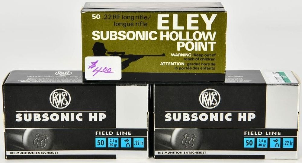 Lot 586: 150 rds of the Subsonic 22 ammunition