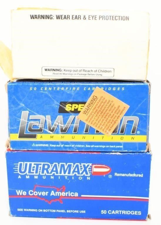 Lot 592: 150 rds of various .357 mag / .38 spcl reman ammo