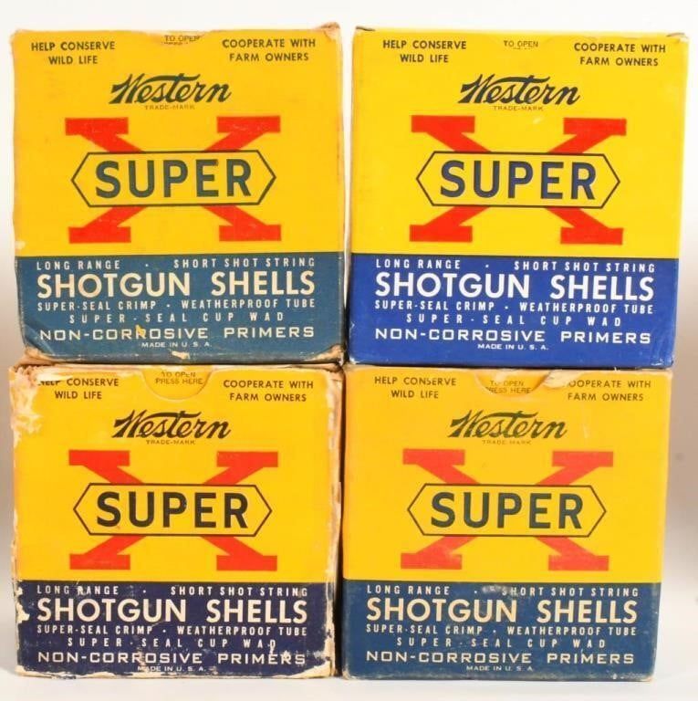 Lot 595: 100 Rounds of Vintage Western Super-X Shotshells