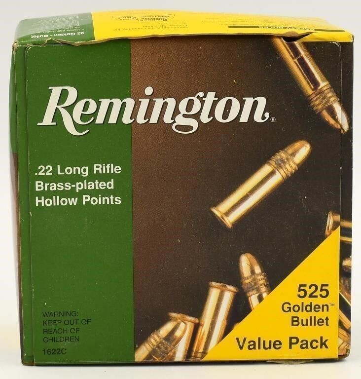 Lot 613: 525 Rounds Of Remington .22 LR Golden Bullets...