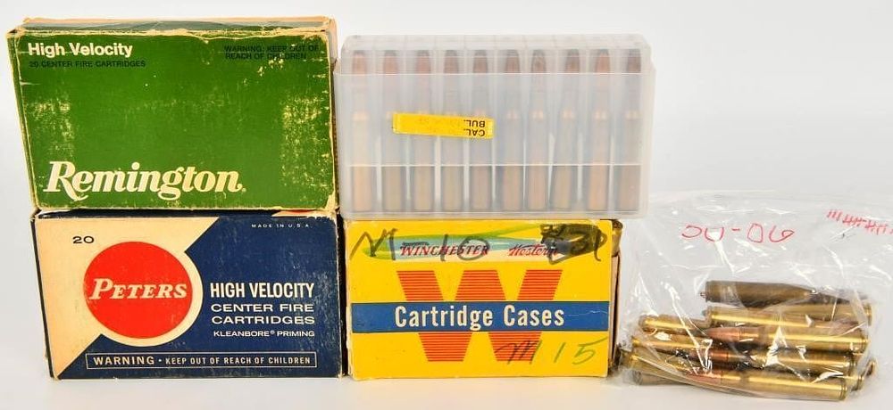 Lot 640: 91 Rounds Of Mixed .30-06 SPRG Ammunition
