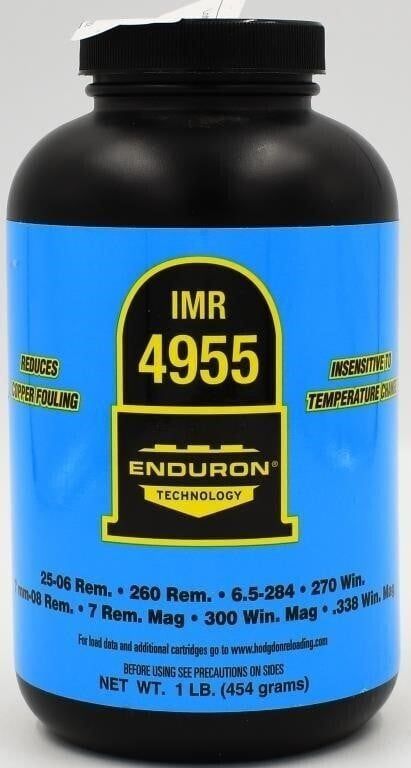 Lot 650: 1 LB IMR 4955 Smokeless Rifle Powder
