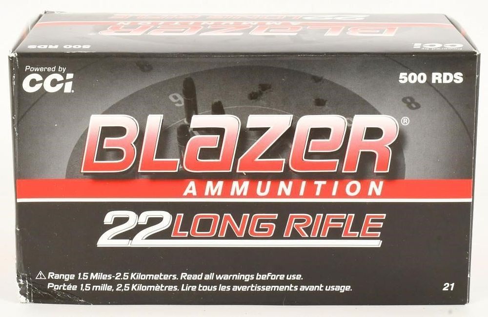 Lot 691: 500 Rounds Of CCI Blazer .22 LR Ammunition,...