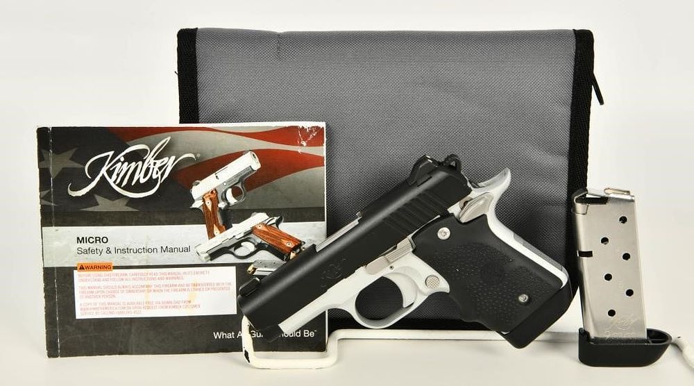 Lot 1050: Kimber Micro 9 Stainless Semi Auto Pistol 9MM