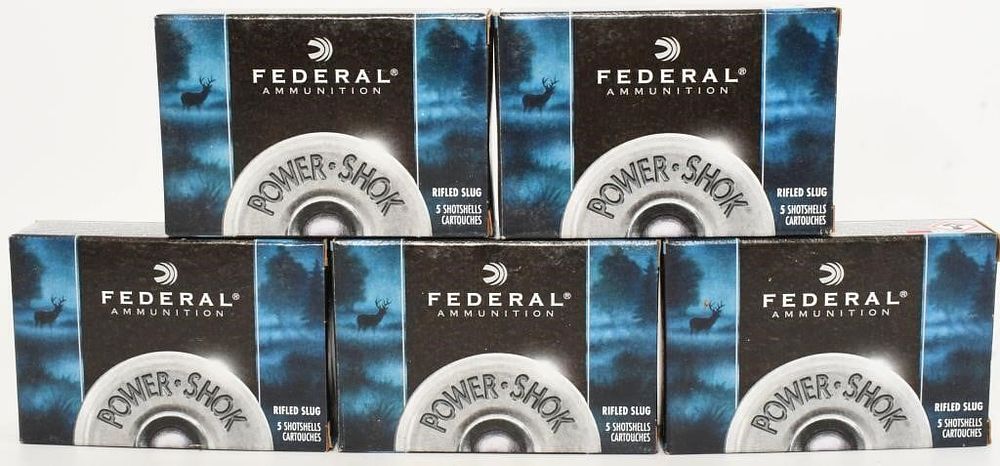 Lot 1072: 25 Rounds Of Federal 16 Ga Rifled Slug Shotshells