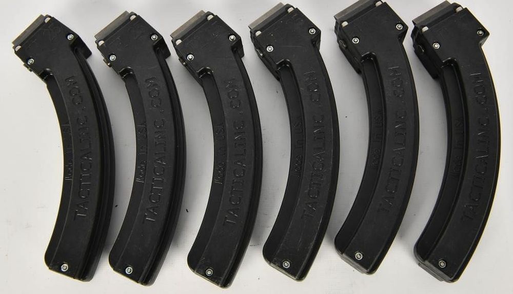 Lot 1091: 6 Tactical TI 25 10/22 Polymer Magazines