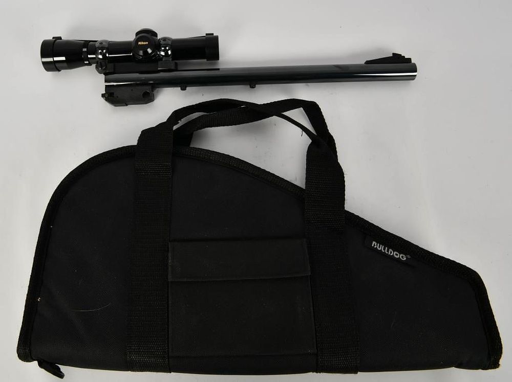 Lot 1100: Thompson Center Super 14 Barrel W/ Scope