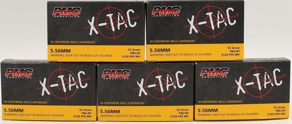 Lot 1120: 100 Rounds PMC X-TAC 5.56 NATO Ammunition
