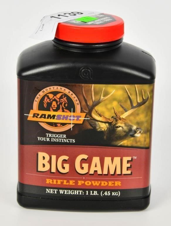 Lot 1139: 1 LB Bottle Of Ramshot Big Game Gun Powder