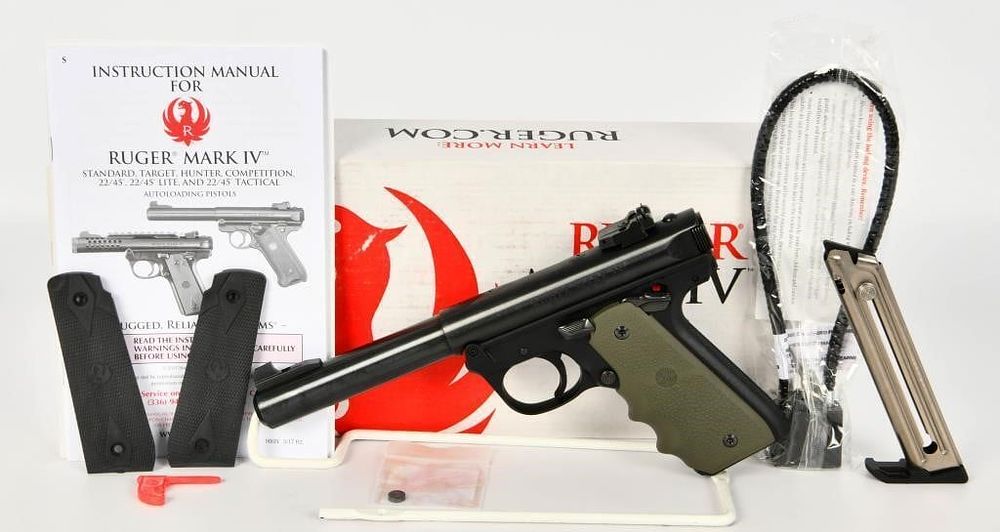 Lot 1164: Ruger Mark IV 22/45 Blued 22 LR Semi Auto Pistol