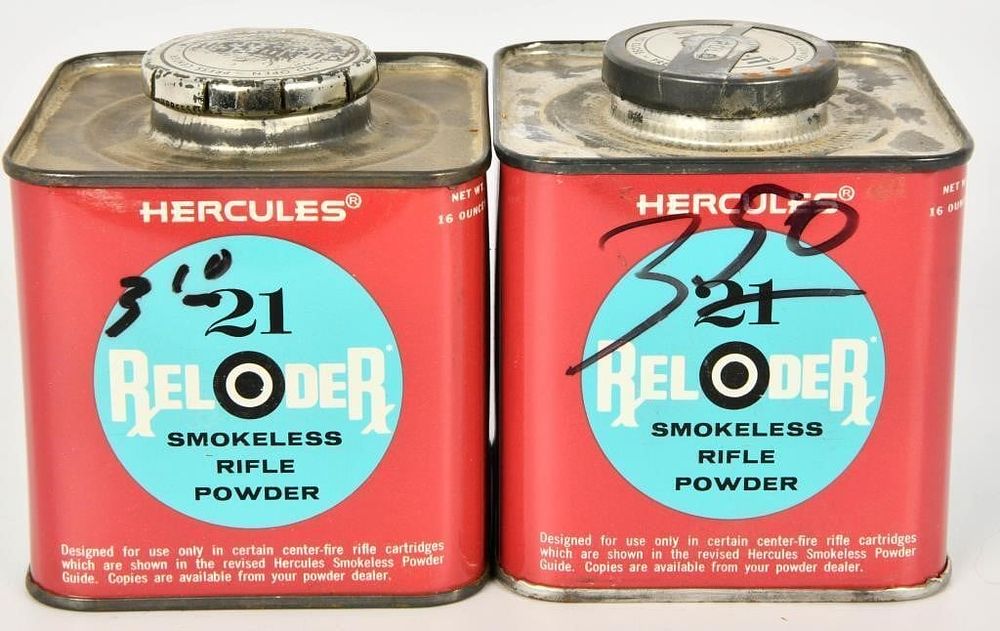 Lot 1175: 2 1 LB Containers Hercules Reloder 21 Gunpowder
