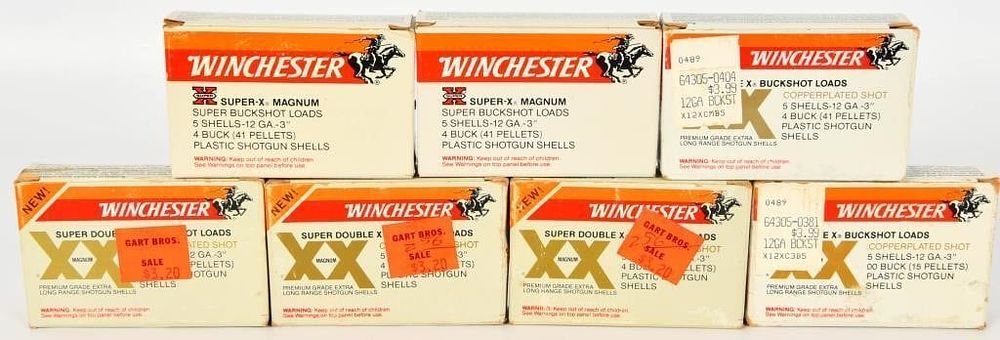 Lot 1276: 35 Rounds of Winchester Magnum 12 Ga Buckshots