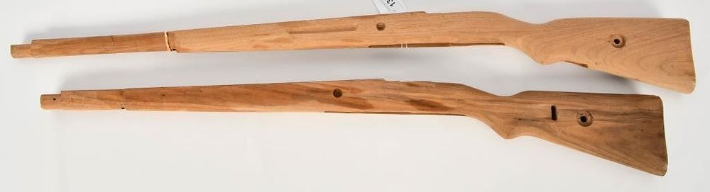 Lot 1304: 2 Unfinished Lee Enfield Wood Replacement Stocks