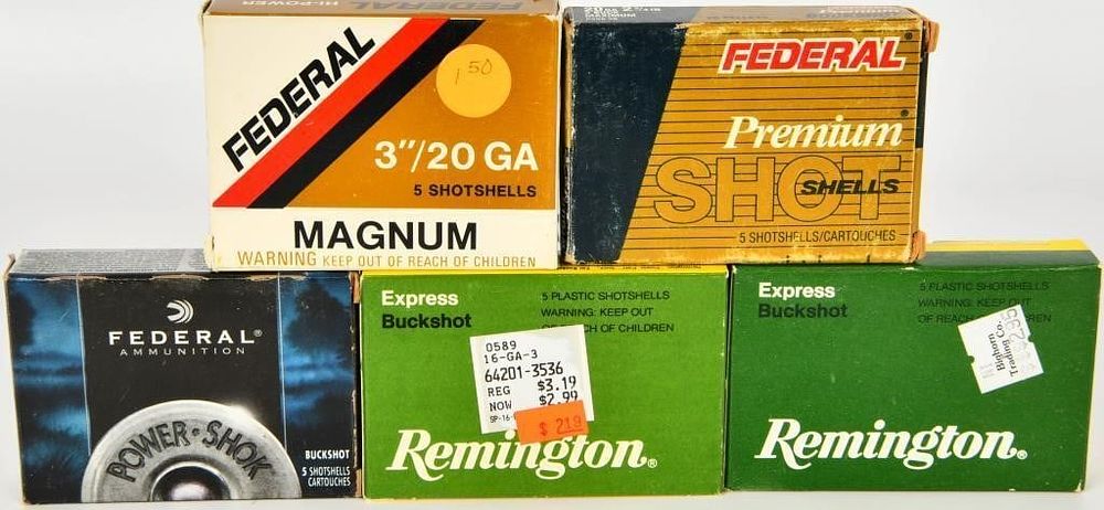 Lot 1345: 25 Rounds Of Mixed 16 & 20 Ga Shotshells