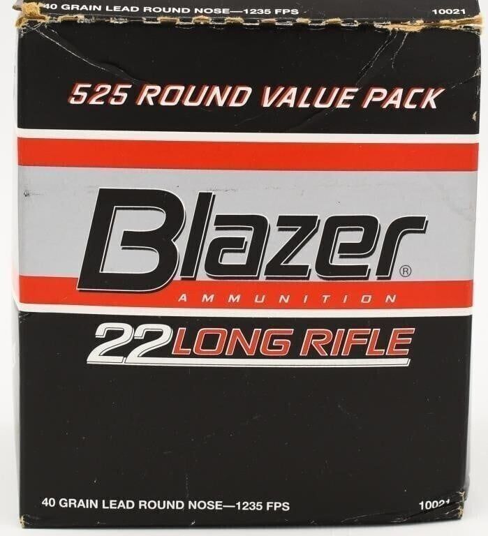 Lot 1390: 525 Rounds Of Blazer .22 LR Ammunition, Blazer...