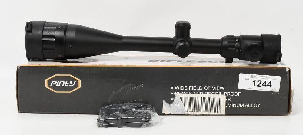 Lot 1438: NIB Pinty 6-24x50 AOEG Red & Green Riflescope