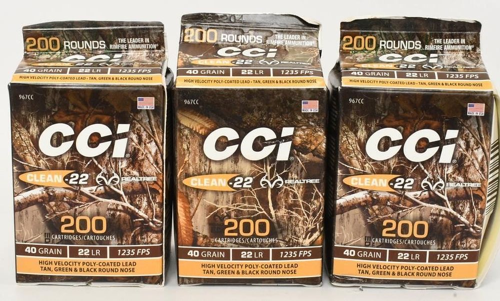 Lot 1444: 600 Rounds of CCI .22 LR Ammunition