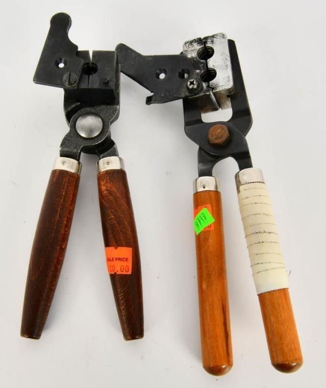 Lot 1505: 2 Sets of Bullet Molds With Wood Handles