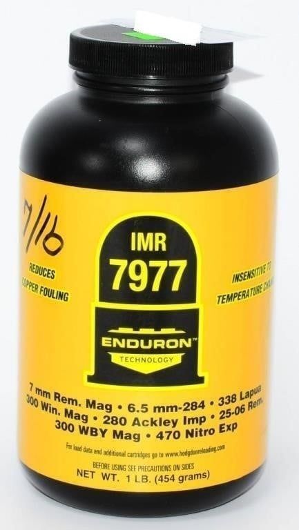 Lot 1529: 1 LB Container Of IMR 7977 Enduron Gun...