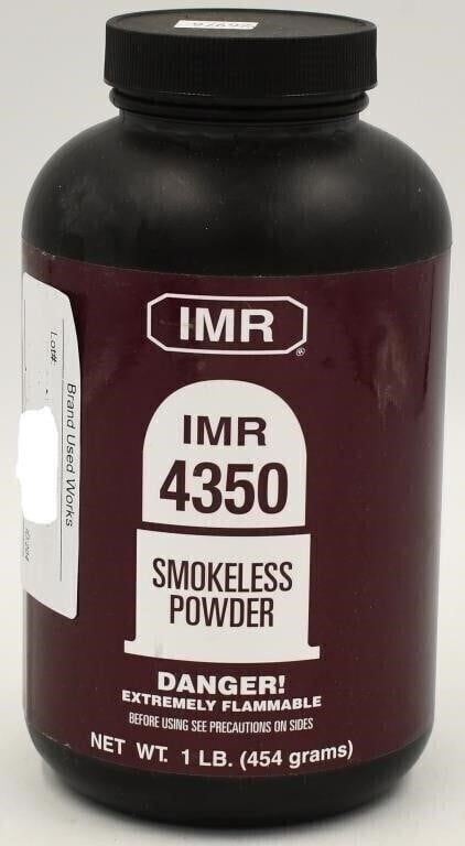 Lot 1559: 1 LB Bottle Of IMR 4350 Reloading Gun Powder