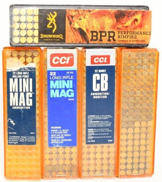 Lot 1561: 400+ rds  .22  various ammunition