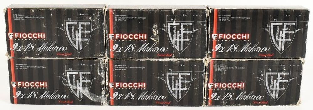 Lot 1609: 298 Rounds Of Fiocchi 9mm Makarov Ammunition