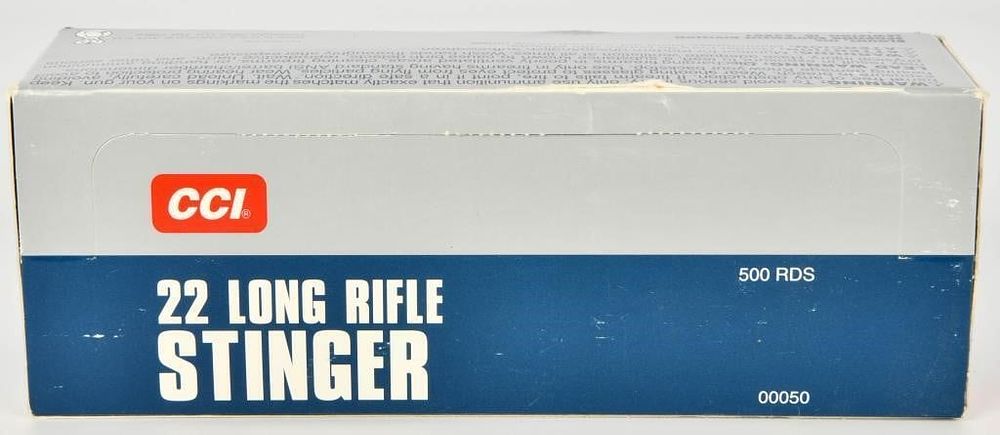 Lot 1648: 500 rds CCI 22 LR Stinger Ammunition New in Box