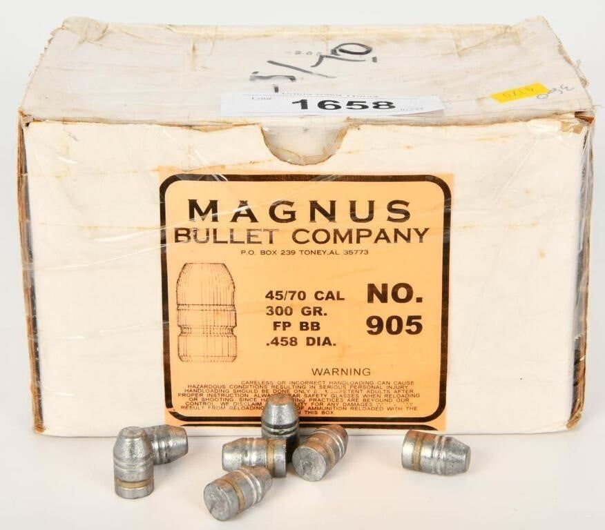 Lot 1658: Approx 360 Count Of .45-70 Caliber Bullet Tips