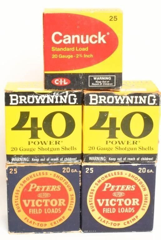 Lot 1684: 97 Rounds of Vintage Collectible 20 Ga Shotshells