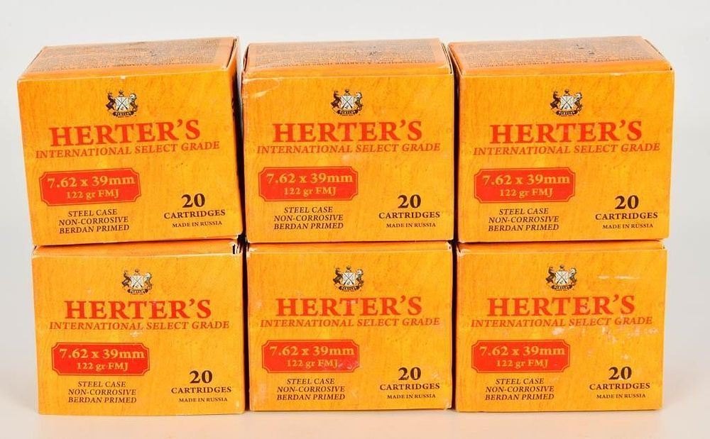 Lot 61: 120 Rounds of Herter's 7.62x39mm Ammunition