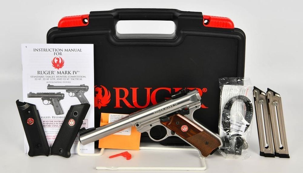 Lot 69: Ruger Mark IV Target Semi Auto Pistol .22 LR