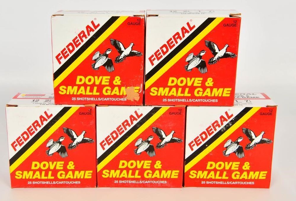 Lot 91: 125 Rounds Of Federal Dove 12 Ga Shotshells