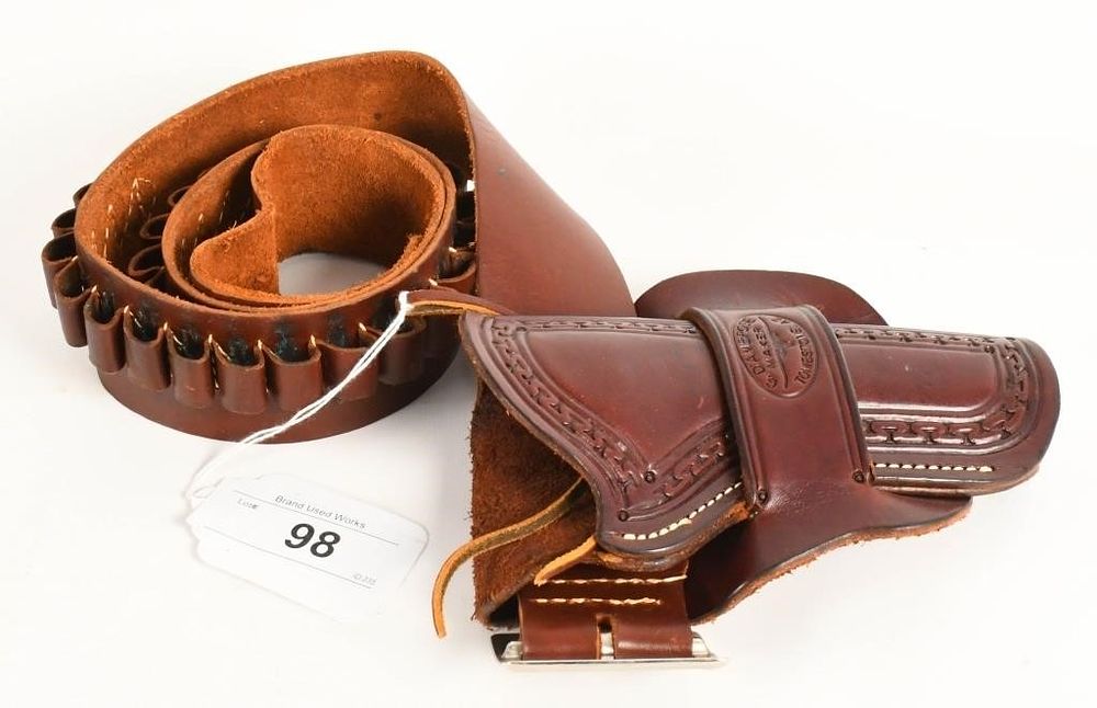 Lot 98: G. D Ambrose Maker Leather Ammo Belt Holster