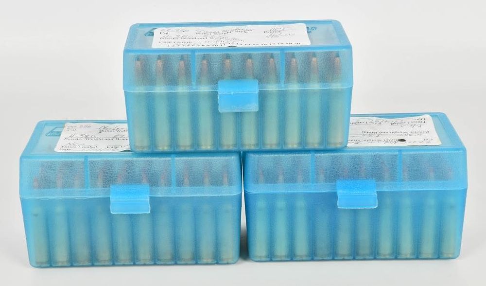 Lot 112: 150 Rounds Of Reman .22-250 Rem Ammunition