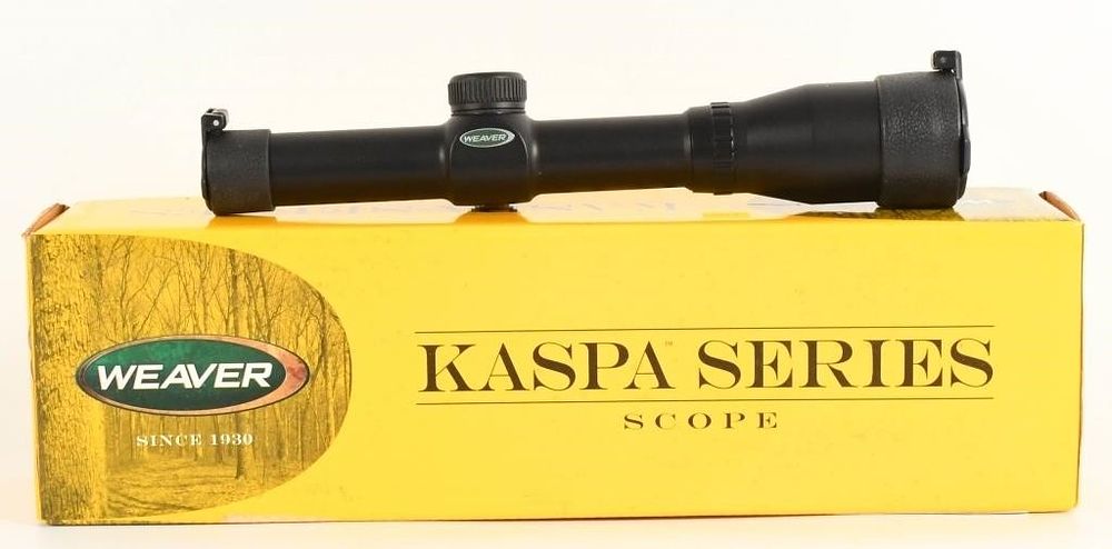 Lot 122: NIB Weaver Kaspa Rifle Scope 1x 20mm