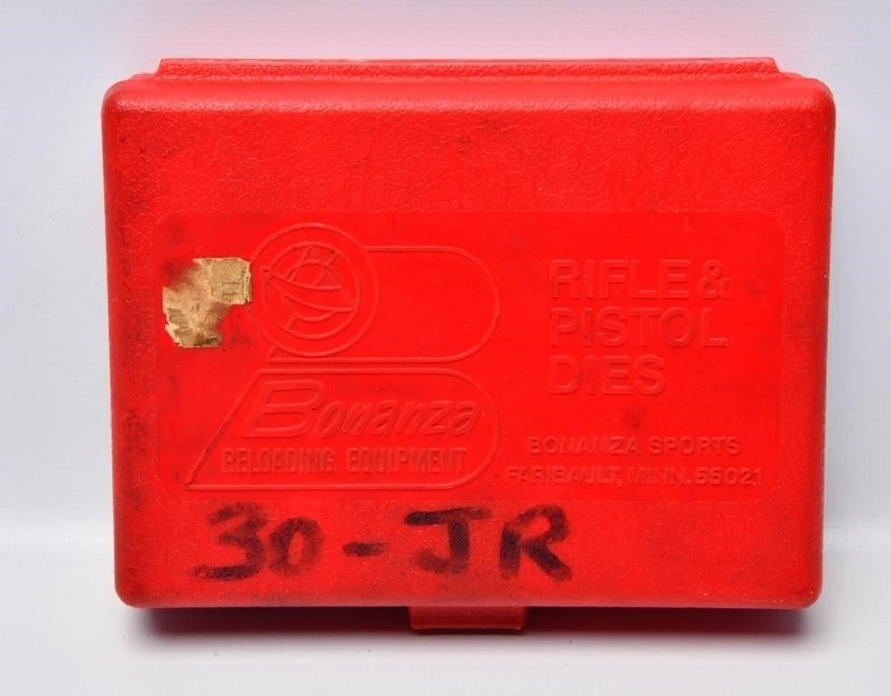 Lot 134: Bonanza Reloading Die Set For .30 JR Cartridges