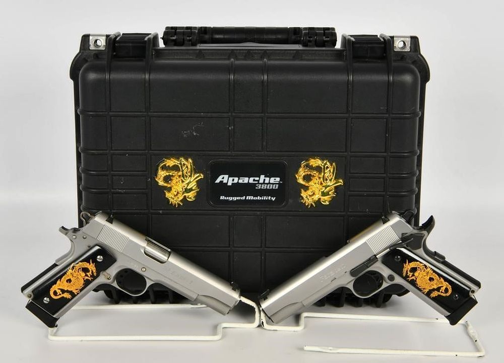 Lot 153: Set of 2 Para Ordnance 1911 Semi Auto Pistols .45