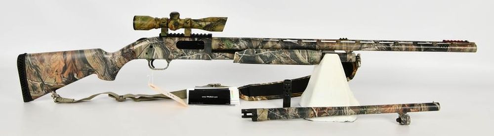 Lot 174: Camo Mossberg 500 Pump Shotgun Combo 12 Gauge