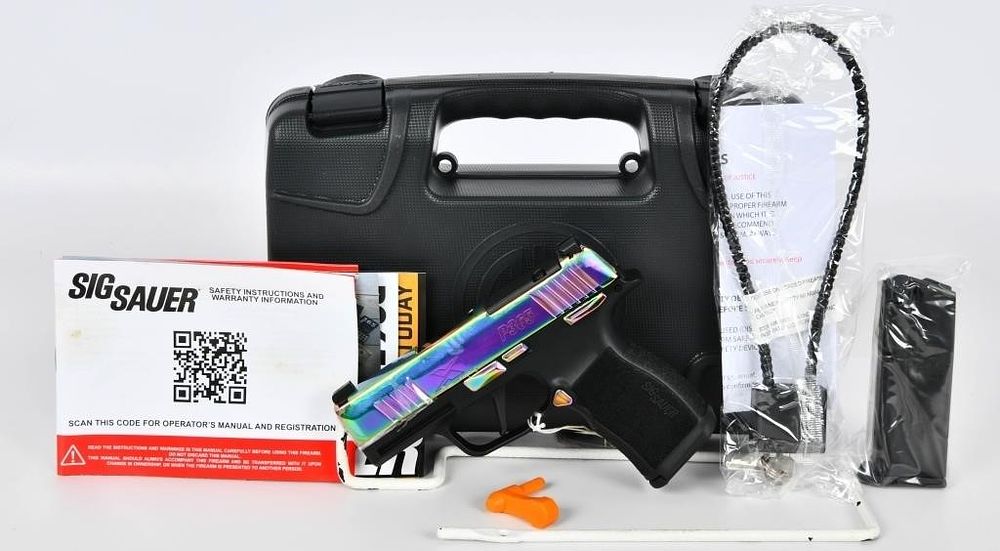 Lot 177: NEW Sig Sauer 365X Rainbow Semi Auto Pistol 9mm
