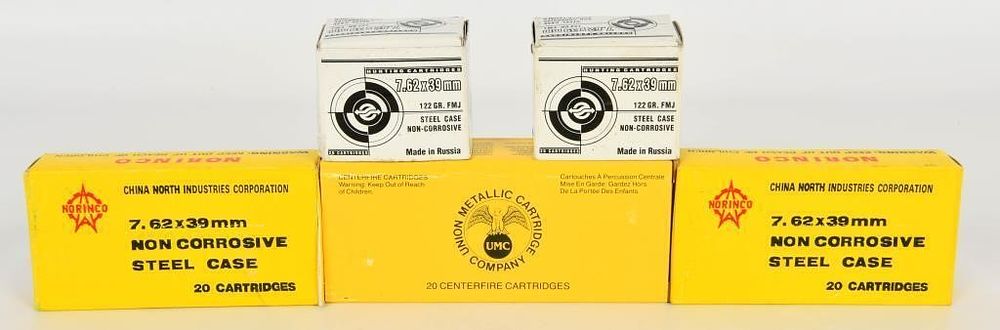Lot 211: 90 Rounds Of 7.62x39mm Ammunition