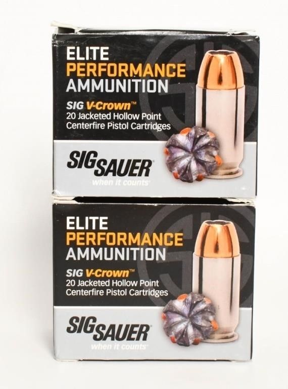 Lot 259: 40 Rounds Of Sig Sauer .45 Colt Defense Ammunition